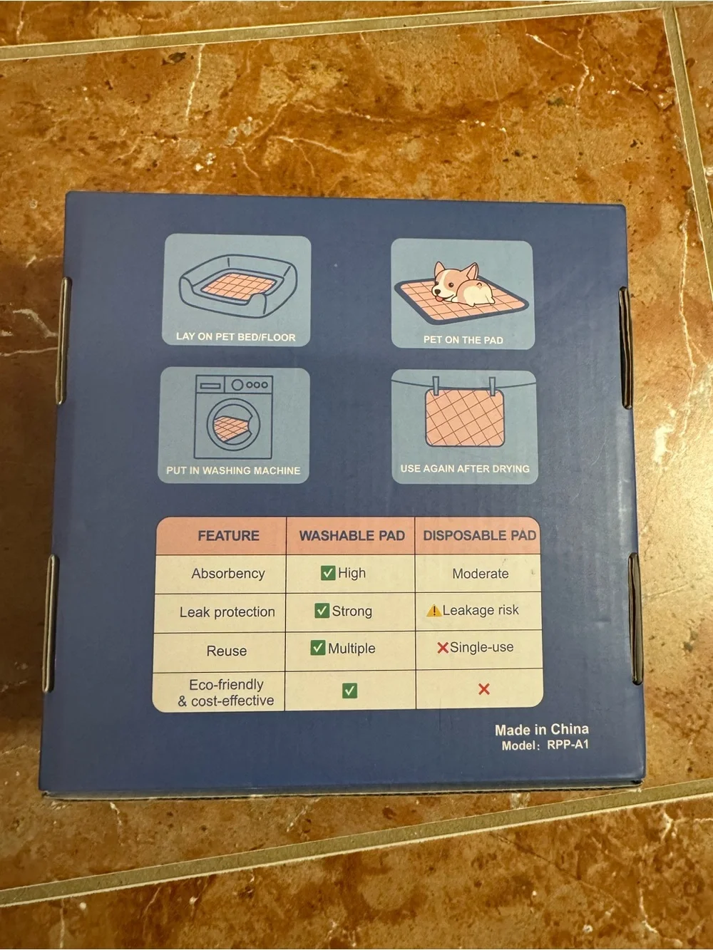 Washable Reusable Pet Pads 24x24 NEW Dog Training